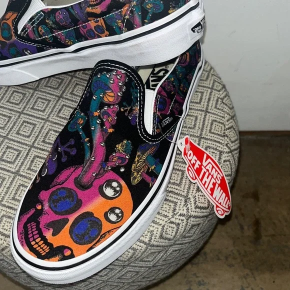 Vans Trippy Drip Black Multi Slip-O Colorful Slip-On Shoes UNISEX - Picture 3 of 7